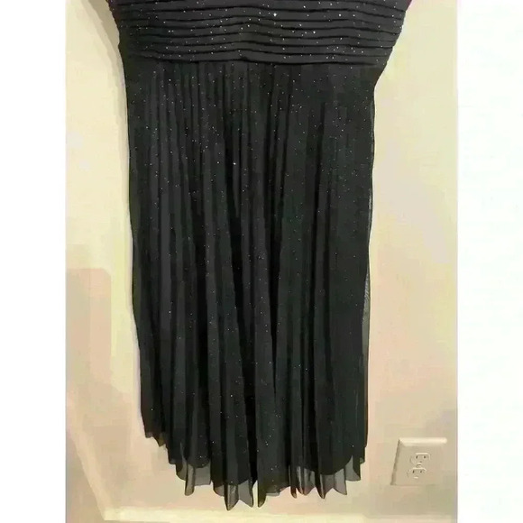 Cache' Gold Glittered Navy Blue Cocktail Dress, sz 0 - Picture 6 of 10
